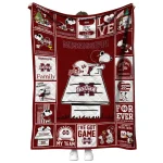 mississippi state bulldogs snoopy love maroon quilt blanket best selling