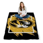 missouri tigers block border black quilt blanket best selling