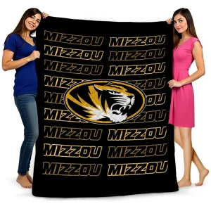 missouri tigers bold red black quilt blanket best selling