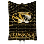 missouri tigers brick grid black quilt blanket best selling