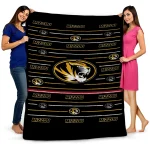 missouri tigers handdrawn stripes black quilt blanket best selling