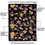 missouri tigers hibiscus foliage black quilt blanket best selling