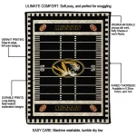 missouri tigers mickey player black quilt blanket best selling