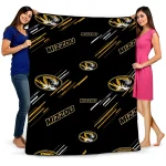 missouri tigers sketch lines black quilt blanket best selling
