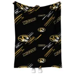 missouri tigers sketch lines black quilt blanket best selling