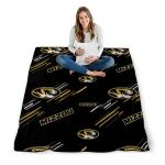 missouri tigers sketch lines black quilt blanket best selling