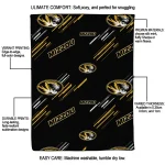 missouri tigers sketch lines black quilt blanket best selling