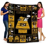 missouri tigers snoopy love black quilt blanket best selling