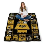 missouri tigers snoopy love black quilt blanket best selling
