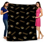 missouri tigers solid classic black quilt blanket best selling