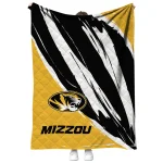 missouri tigers stroke art black white quilt blanket best selling