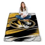 missouri tigers wild lines black white quilt blanket best selling