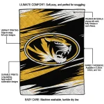 missouri tigers wild lines black white quilt blanket best selling