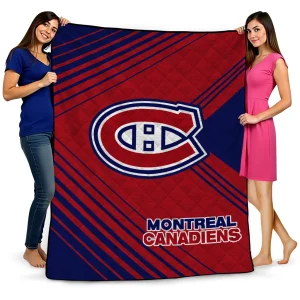 montreal canadiens arrow layers red quilt blanket best selling