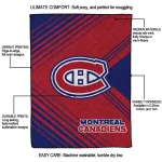 montreal canadiens arrow layers red quilt blanket best selling