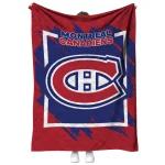 montreal canadiens block border red quilt blanket best selling