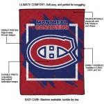 montreal canadiens block border red quilt blanket best selling