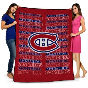 montreal canadiens bold red quilt blanket best selling