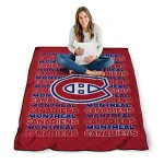 montreal canadiens bold red quilt blanket best selling