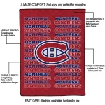 montreal canadiens bold red quilt blanket best selling