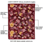 montreal canadiens hibiscus foliage red quilt blanket best selling