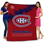 montreal canadiens nhl shield red quilt blanket best selling