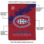 montreal canadiens nhl shield red quilt blanket best selling