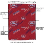 montreal canadiens sketch lines red quilt blanket best selling