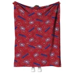 montreal canadiens solid classic red quilt blanket best selling