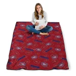 montreal canadiens solid classic red quilt blanket best selling