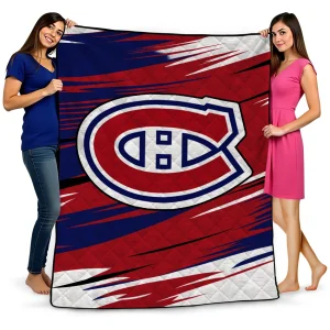 montreal canadiens wild lines red white quilt blanket best selling