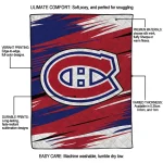 montreal canadiens wild lines red white quilt blanket best selling