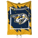 nashville predators block border gold quilt blanket best selling