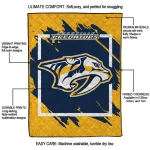 nashville predators block border gold quilt blanket best selling