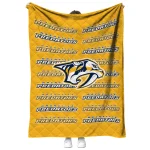 nashville predators bold red gold quilt blanket best selling