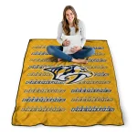 nashville predators bold red gold quilt blanket best selling