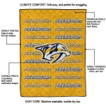 nashville predators bold red gold quilt blanket best selling