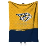 nashville predators dot illusion gold quilt blanket best selling