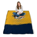 nashville predators dot illusion gold quilt blanket best selling