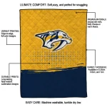 nashville predators dot illusion gold quilt blanket best selling
