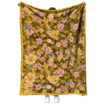 nashville predators hibiscus foliage gold quilt blanket best selling