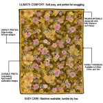 nashville predators hibiscus foliage gold quilt blanket best selling