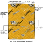nashville predators sketch lines gold quilt blanket best selling
