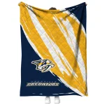 nashville predators stroke art gold white quilt blanket best selling
