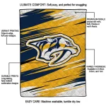 nashville predators wild lines gold white quilt blanket best selling