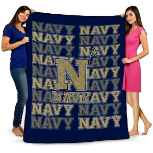 navy midshipmen bold red blue quilt blanket best selling