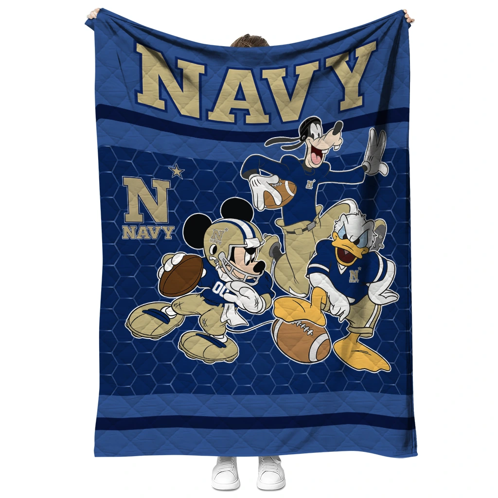 navy midshipmen disney football blue quilt blanket fashion forward navy midshipmen disney football blue quilt blanket fashion forward