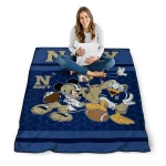 navy midshipmen disney football blue quilt blanket best selling