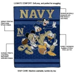 navy midshipmen disney football blue quilt blanket best selling