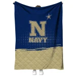 navy midshipmen dot illusion blue quilt blanket best selling